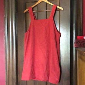 SHEIN jumper red #corduroy #mini dress Petite M
